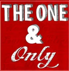 Bold white text on red background