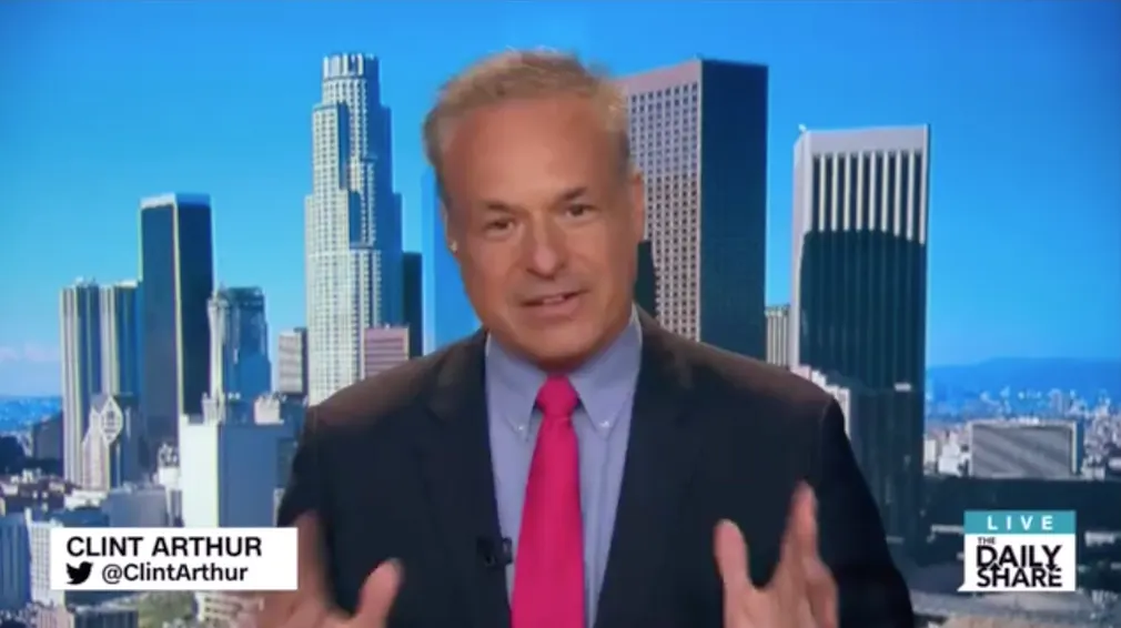Professional discussing cityscape background