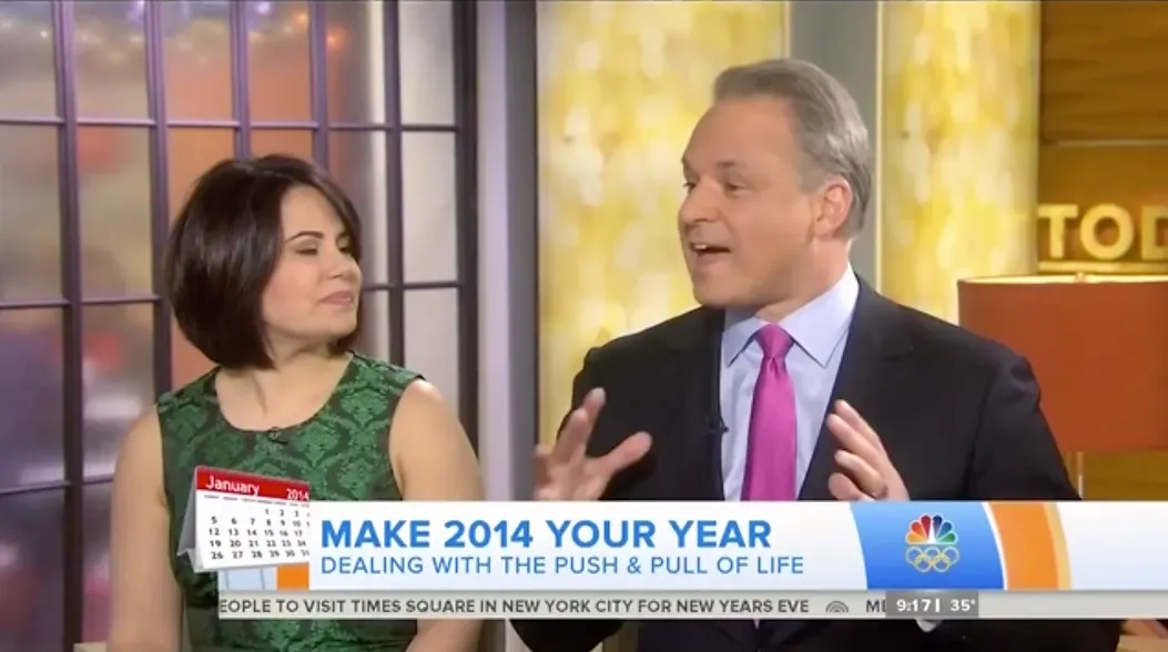 Two people discussing on a morning show